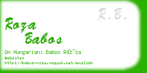 roza babos business card